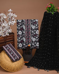 PREMIUM GOTA PATTI COTTON SUIT SET WITH CHIFFON DUPATTA(BSCOTGC03)