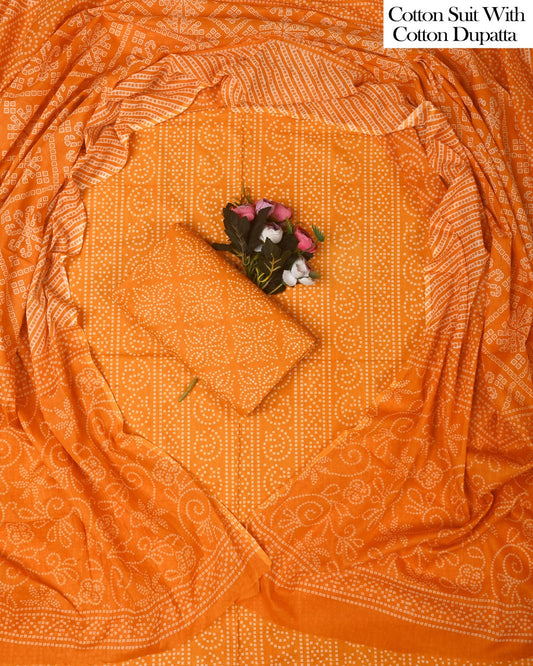 Exclusive Hand Block Cotton Suit With Cotton Dupatta