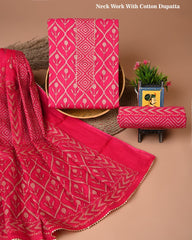 PREMIUM GOTA PATTI COTTON SUIT SET WITH COTTON DUPATTA(BFCOTGH116)