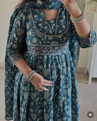 ❣️❣️❣️❣️❣️❣️❣️❣️❣️❣️

*New Launch*
Look straight out of a dreamy movie set as  you turn around and walk in this elegant flaired suit ! The perfect of traditional wear 

🦋🦋🦋🦋🦋🦋🦋🦋