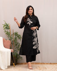 New Launch Alert 
Premium Floral Print Co-ord Set 

Launching elegant Straight-cut Kurti with matching straight pants in a classy Navy Blue floral print! 
Perfect blend of comfort & style for your daily, office & casual wear