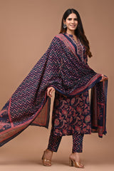 *All New Exclusive Collection of Hand Block Printed "Stitched" Cotton Suits With Cotton Dupatta in Beautiful Colours*