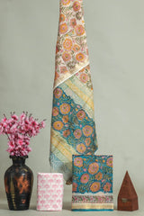 Premium Hand Block Printed Maheshwari Silk Suit (BFMAH06)