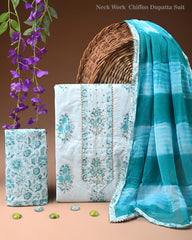 PREMIUM GOTA PATTI COTTON SUIT SET WITH CHIFFON DUPATTA(BSCOTGC63)