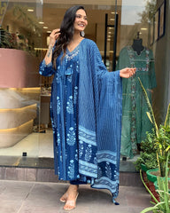 *New lounch 🥰🥰*

*White Love.......*
💗🤍💗🤍💗🤍💗🤍💗🤍
*This A-line pant set is perfect for the summer season with its vibrant floral print and confident pocket one side. Plus, the included matching dupatta completes the look and adds an extra