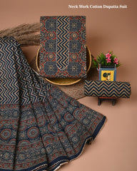PREMIUM GOTA PATTI COTTON SUIT SET WITH COTTON DUPATTA(BFCOTGH120)