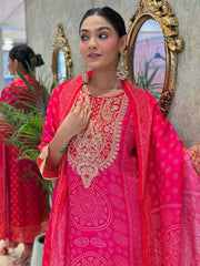 *Today We are Launching Exclusively  Festive & Party Wear Pure Chinnon With Heavy Embroidery Coding Dori-Sequence Work Top-Bottom And Dupatta Set Fully Stitched Ready To Wear **

               