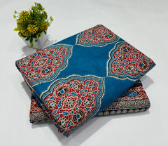 Premium Hand Block Printed Cotton Suit Top And Bottom Set (BFTB13)