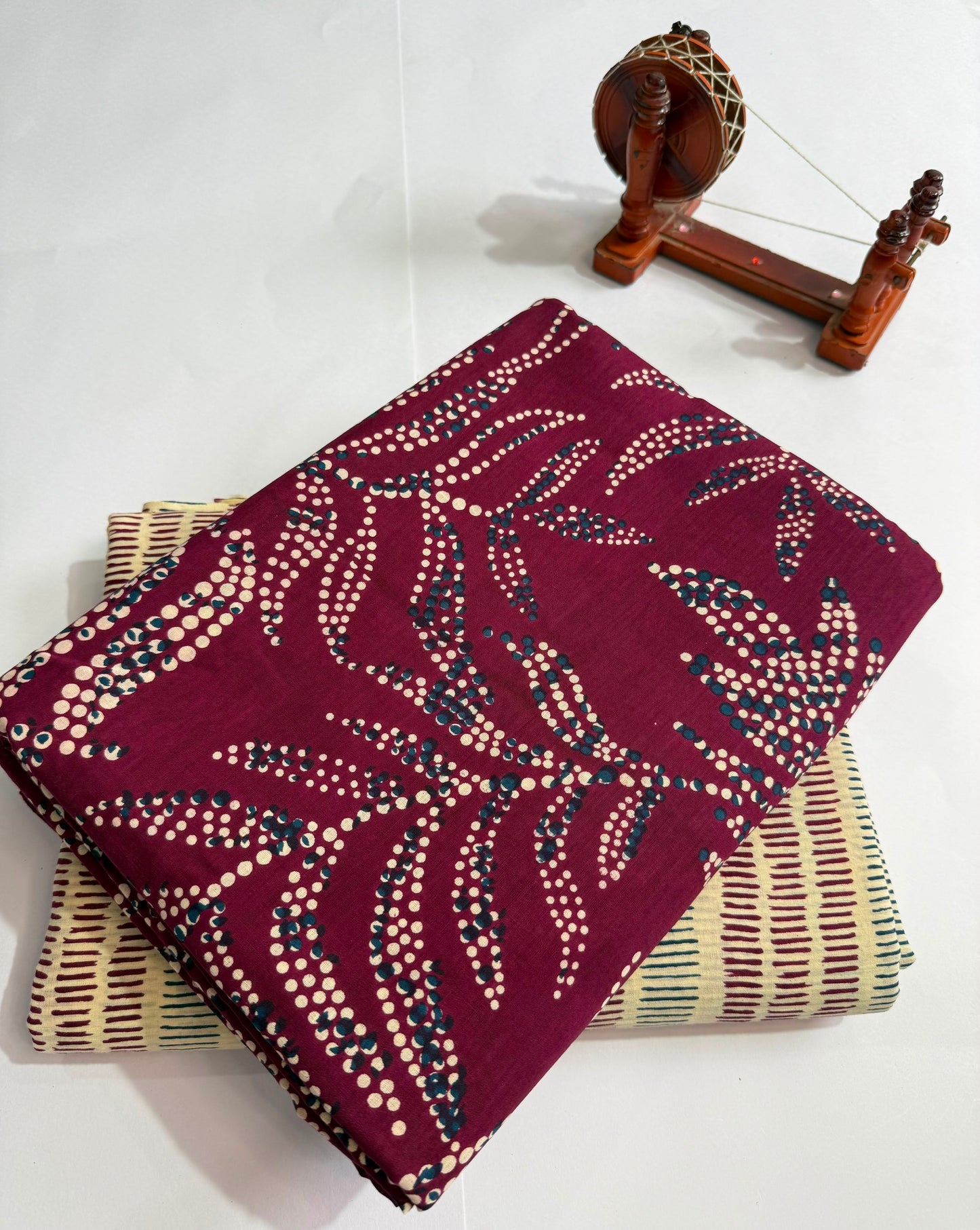 New hand block printed top and bottom