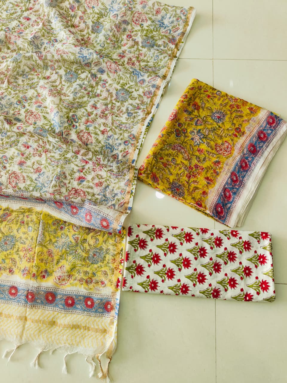 Premium Sanganeri Printed kota Suit With Kota Doria Duppta