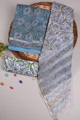 Premium Sanganeri Printed kota Suit With Kota Doria Duppta(BFFKO22)