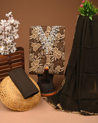 PREMIUM GOTA PATTI COTTON SUIT SET WITH CHIFFON DUPATTA(BSCOTGC05)