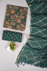 Premium Sanganeri Printed Cotton Suit With Kota Doria Duppta(BFCOTKD41)