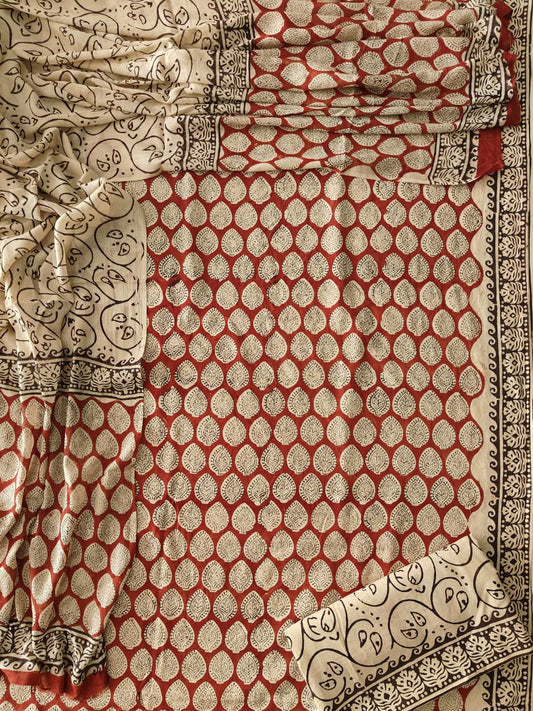 Exclusive Hand Block Cotton Suit With Cotton Dupatta(BFCOT109)