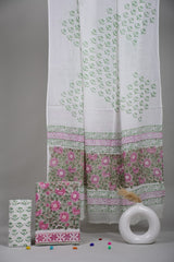 Exclusive Hand Block Cotton Suit With Cotton Dupatta
