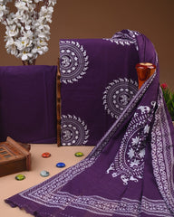 Exclusive Hand Block Cotton Suit With Cotton Dupatta
