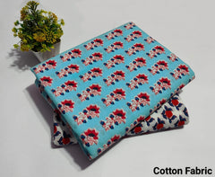 Premium Hand Block Printed Cotton Suit Top And Bottom Set (BFTB34)