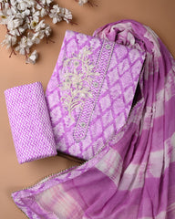 PREMIUM GOTA PATTI COTTON SUIT SET WITH CHIFFON DUPATTA(BSCOTGC32)