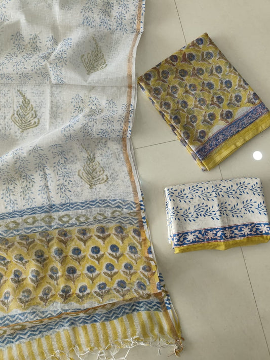 Premium Sanganeri Printed kota Suit With Kota Doria Duppta