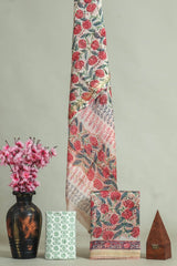 Premium Hand Block Printed Maheshwari Silk Suit(BFMAH53)