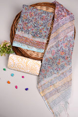 Premium Sanganeri Printed kota Suit With Kota Doria Duppta(BFFKO75)