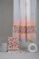 Exclusive Hand Block Cotton Suit With Cotton Dupatta