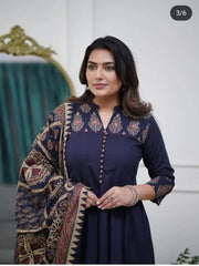 New launch 
Anarkali kurti pant dupatta sets 

Fabric _ premium cotton slub fabric super quality soft pure kadi cotton slub