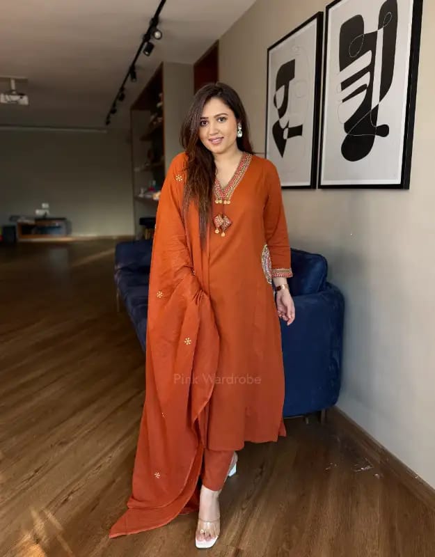 New launch                                Premium Heavy Rich Dhabu  Cotton Aline Aline Suit