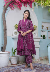 *New lounch *

*White Love.......*

*This A-line pant set is perfect for the summer season with its vibrant floral print and confident  , the included matching dupatta completes the look and adds an extra touch of style.*