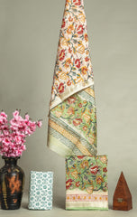 Premium Hand Block Printed Maheshwari Silk Suit(BFMAH37)