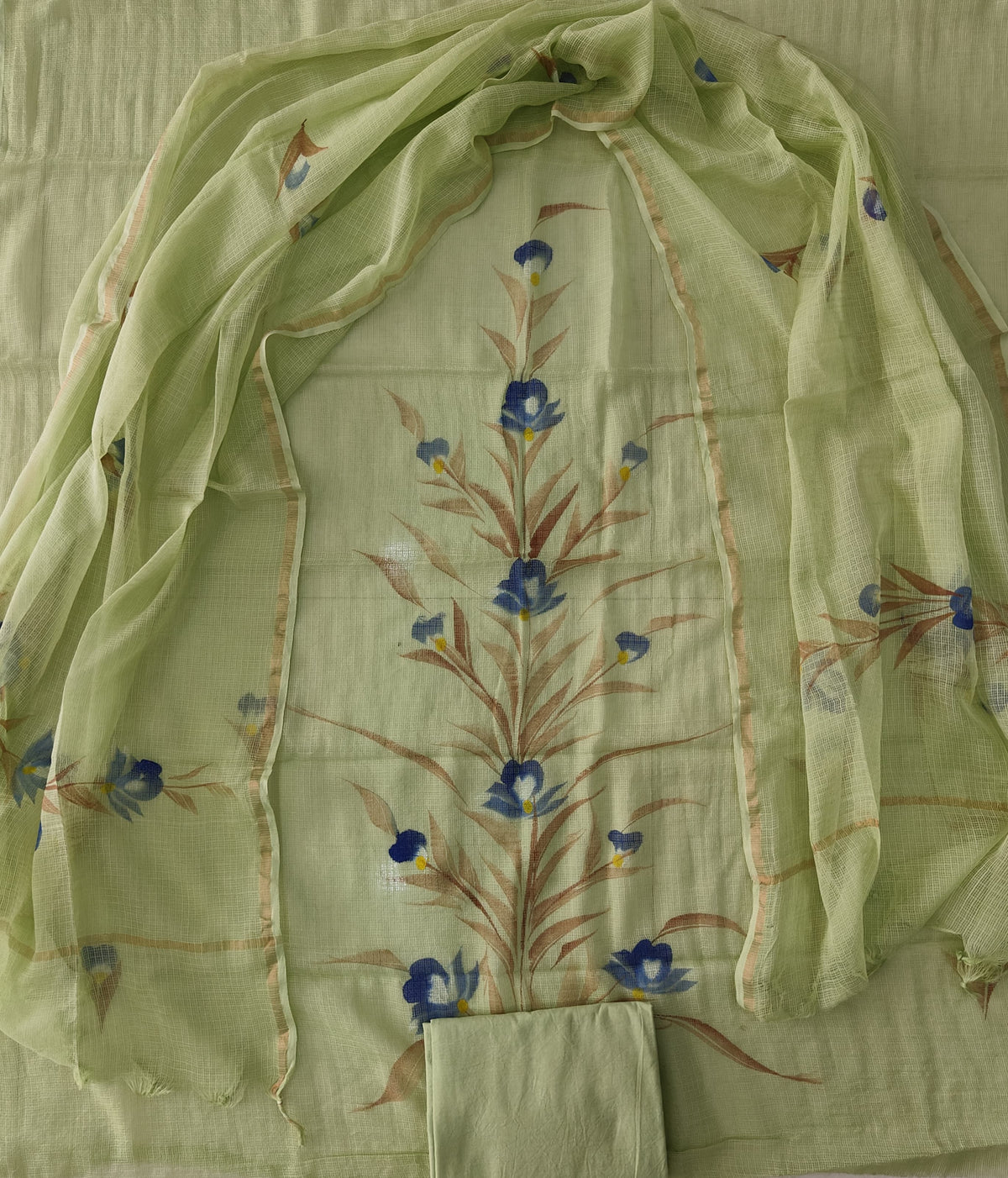 Premium Sanganeri Printed kota Suit With Kota Doria Duppta