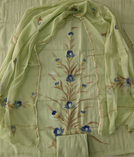 Premium Sanganeri Printed kota Suit With Kota Doria Duppta