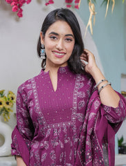 *New lounch *

*White Love.......*

*This A-line pant set is perfect for the summer season with its vibrant floral print and confident  , the included matching dupatta completes the look and adds an extra touch of style.*