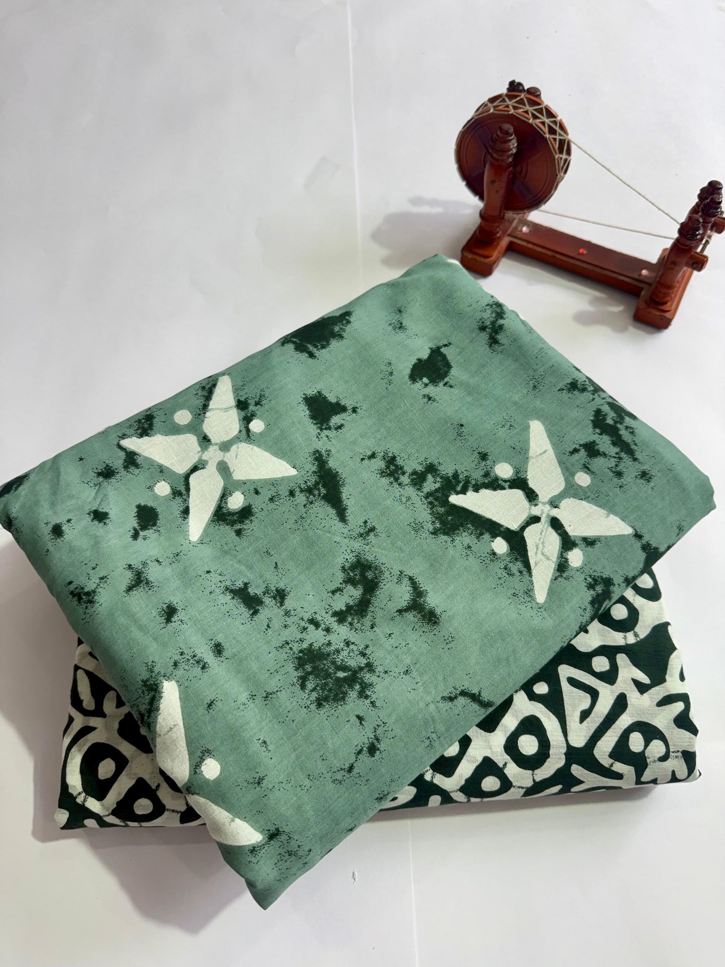 New hand block printed top and bottom