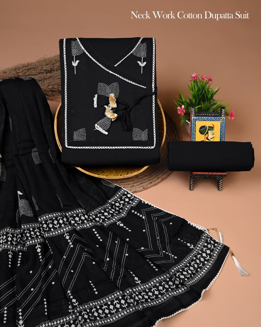 PREMIUM GOTA PATTI COTTON SUIT SET WITH COTTON DUPATTA(BFCOTGP28)
