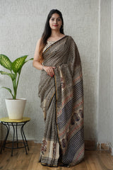 New Designer Hand Block Print Chanderi Silk Saree(BFCS24)