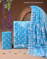 PREMIUM GOTA PATTI COTTON SUIT SET WITH COTTON DUPATTA(BFCOTGH103)