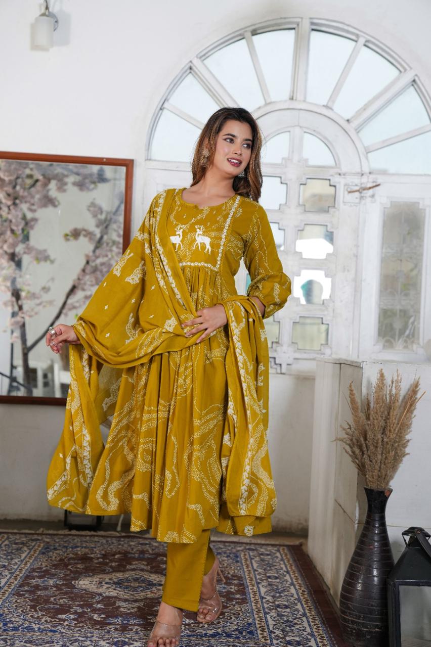 *New lounch *

*White Love.......*

*This A-line pant set is perfect for the summer season with its vibrant floral print and confident  , the included matching dupatta completes the look and adds an extra touch of style.*