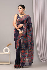 New Designer Hand Block Print Chanderi Silk Saree(BFCS23)
