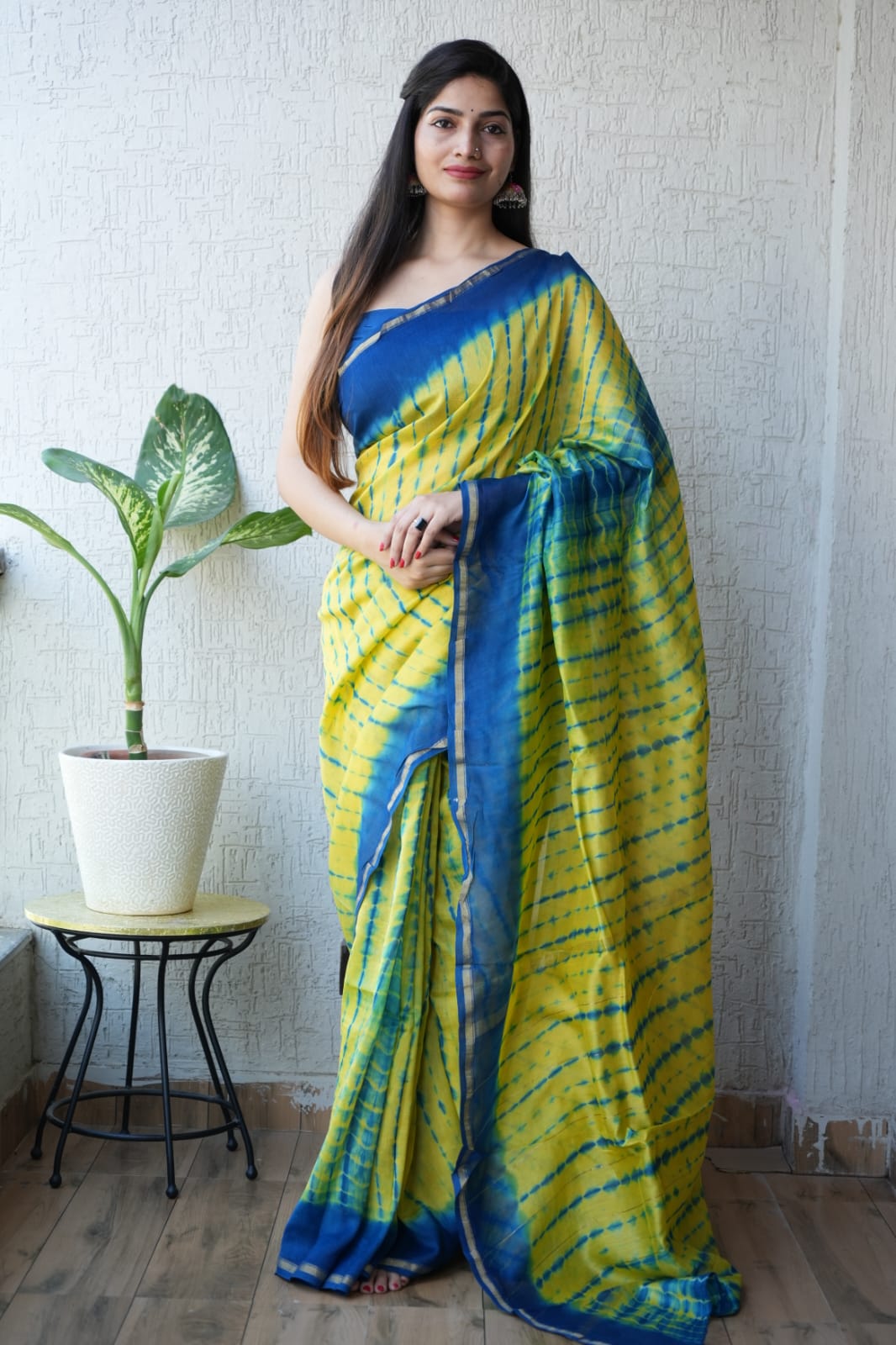 New Designer Hand Block Print Chanderi Silk Saree(BFCS73)