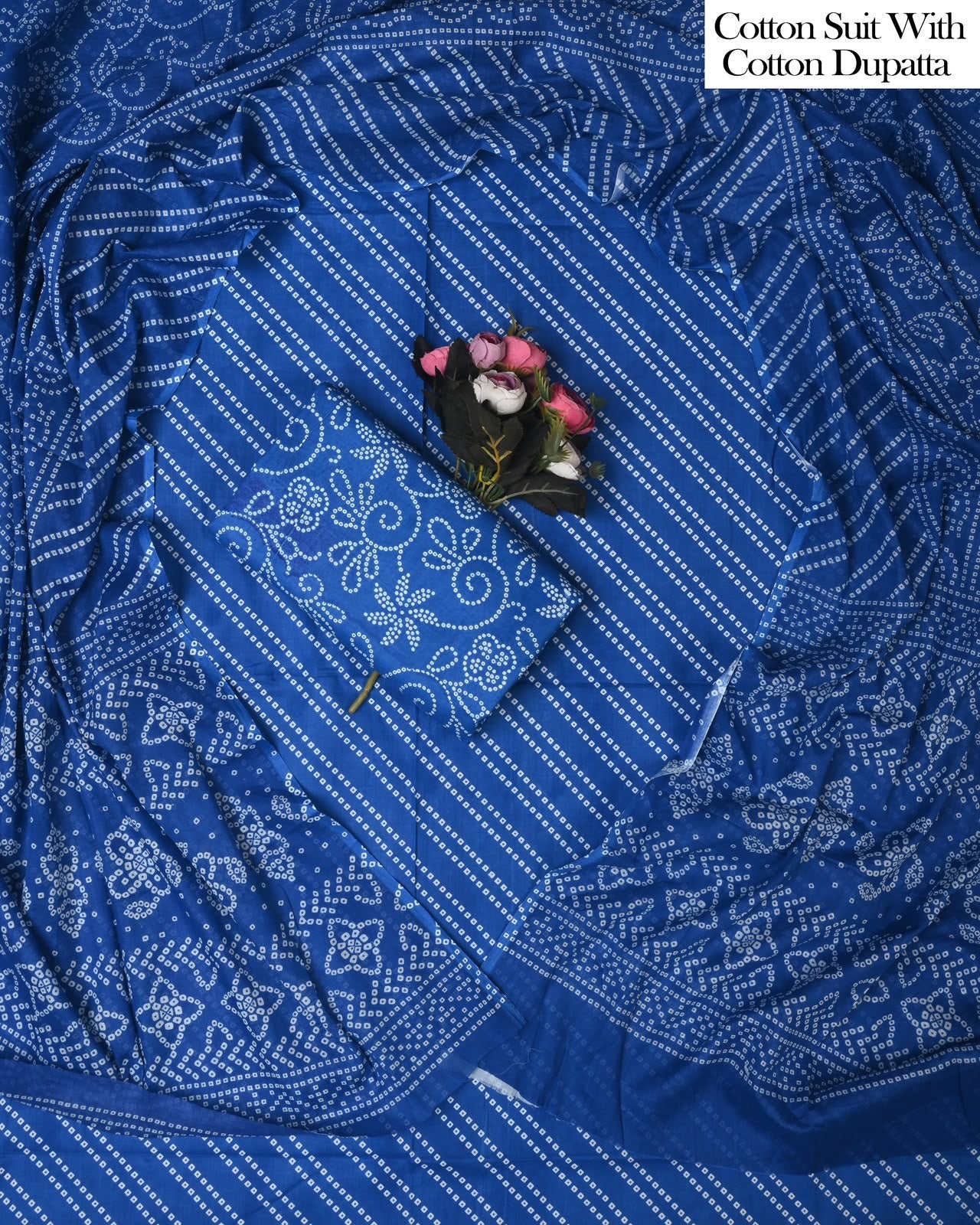 Exclusive Hand Block Cotton Suit With Cotton Dupatta(BFCOT144)