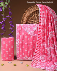 PREMIUM GOTA PATTI COTTON SUIT SET WITH COTTON DUPATTA(BFCOTGH49)