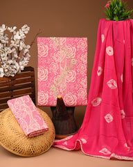 PREMIUM GOTA PATTI COTTON SUIT SET WITH CHIFFON DUPATTA(BSCOTGC78)