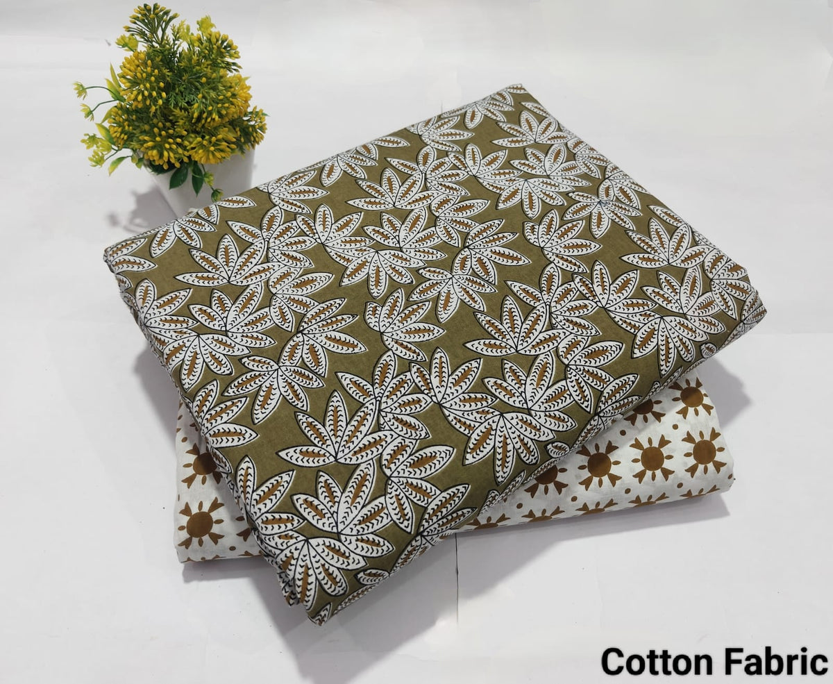 Premium Hand Block Printed Cotton Suit Top And Bottom Set (BFTB24)
