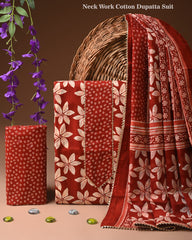 PREMIUM GOTA PATTI COTTON SUIT SET WITH COTTON DUPATTA(BFCOTGH10)