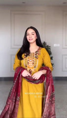 *NEW COLLECTION LOUNCH *

*Pure fine Cotton fabric   heavy embroidery  Kurti with Pant with cotton 100-100 Dupatta*