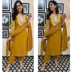 *Introducing the latest addition to our fashion collection the strength kurta Style made from high-quality cotton, embellished with exquisite embroidery  work on neck line and paired with matching pant.*