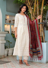 *New Chikankari Design Set*

 *Trust our new arrivals classic comfortable chikankari cotton sets in the most beautiful two summer colors*

 *Pure Chikankari Anarkali kurti with pant and silk chanderi digital Print dupatta set*