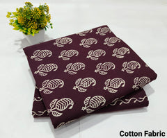 Premium Hand Block Printed Cotton Suit Top And Bottom Set(BFTB087)