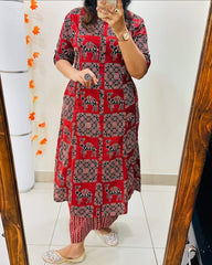 Launching designer Co-erd set in Aline pattern paried with Ankle length pant